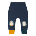 Organic Cotton Knee Patch Joggers - Blue, Penguin