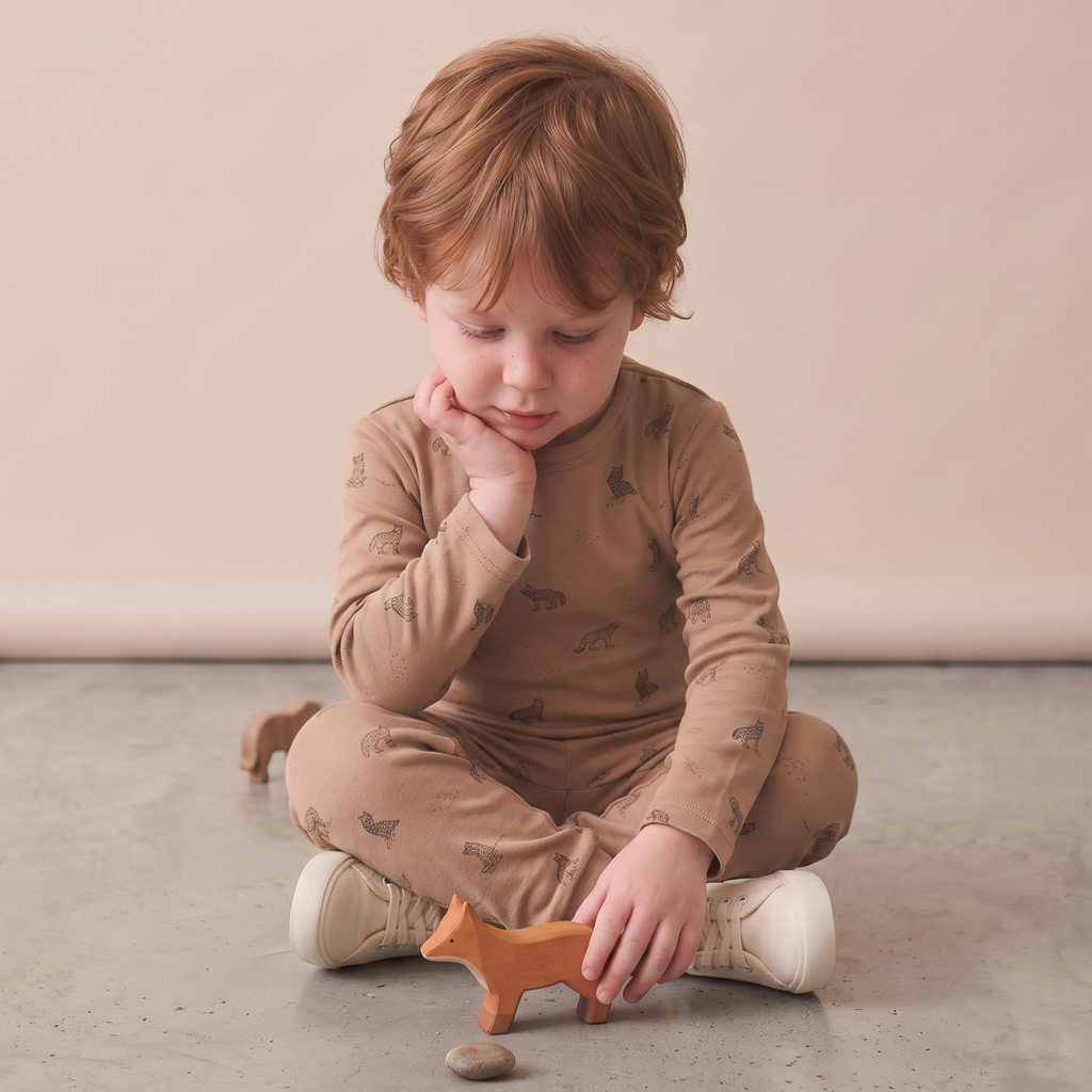 Organic Cotton Tee & Pants Set - Woodland Fox