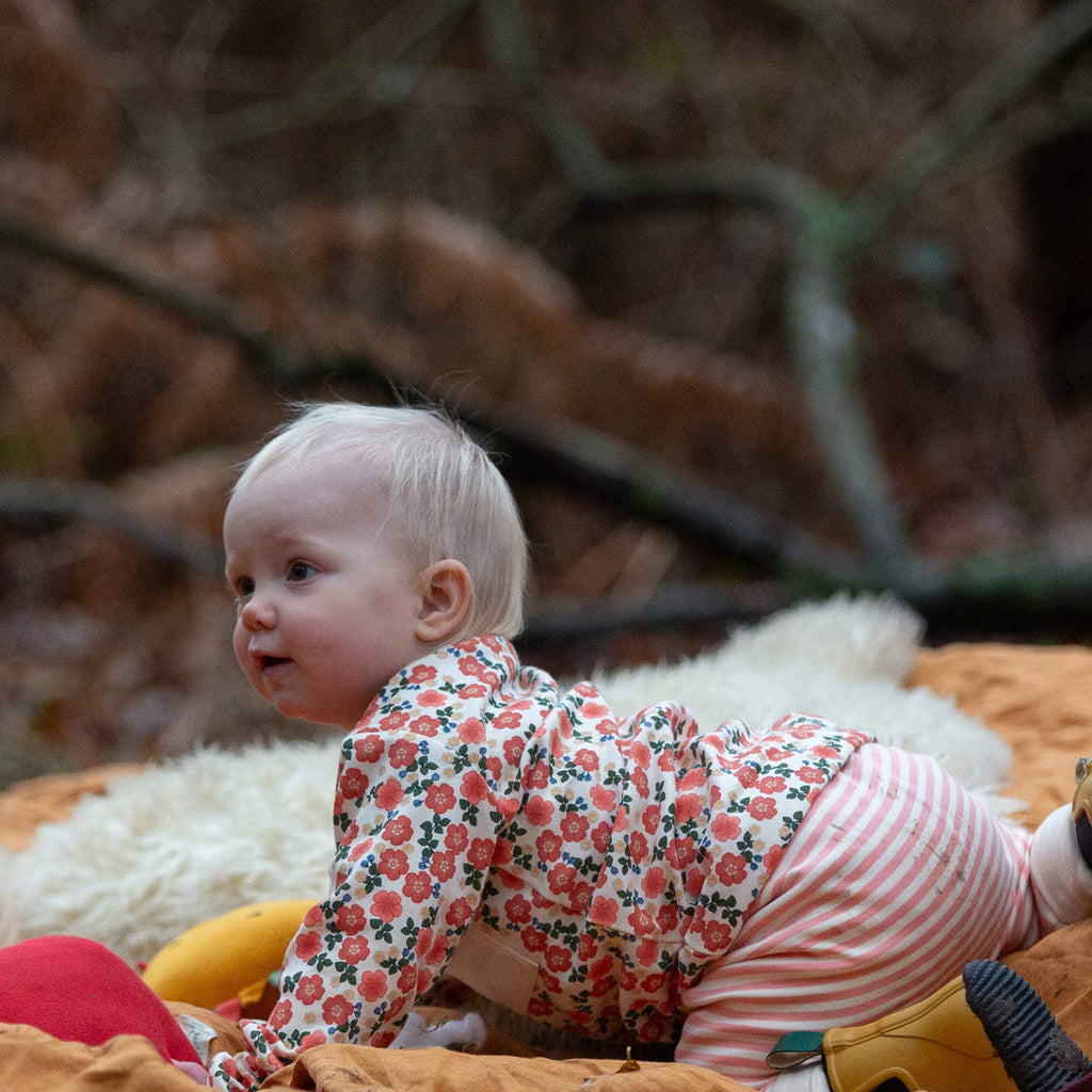 Organic Cotton T-Shirt & Jogger Playset - Pink, Petals
