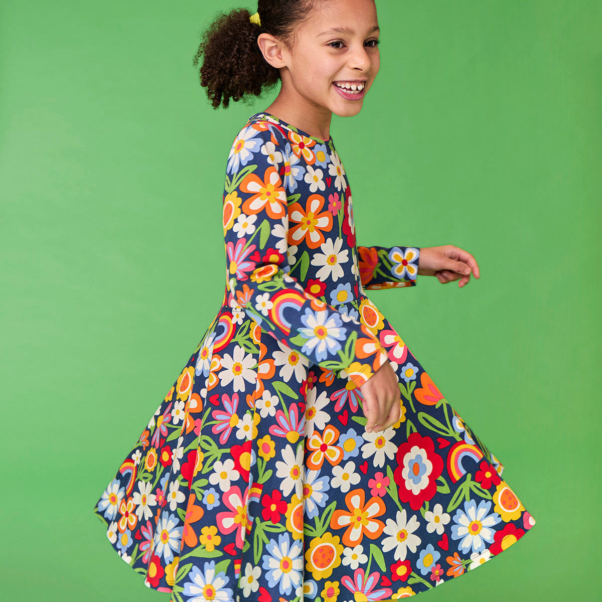 Organic Cotton Long Sleeve Skater Dress - Beautiful Bunch