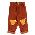 Organic Cotton Knee Patch Corduroys - Highland Cow