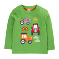 Organic Cotton Long Sleeve T-Shirt - Tractors Appliqué