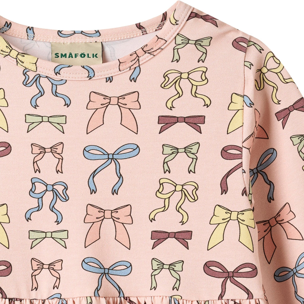 Organic Cotton Long Sleeve Dress - Bows