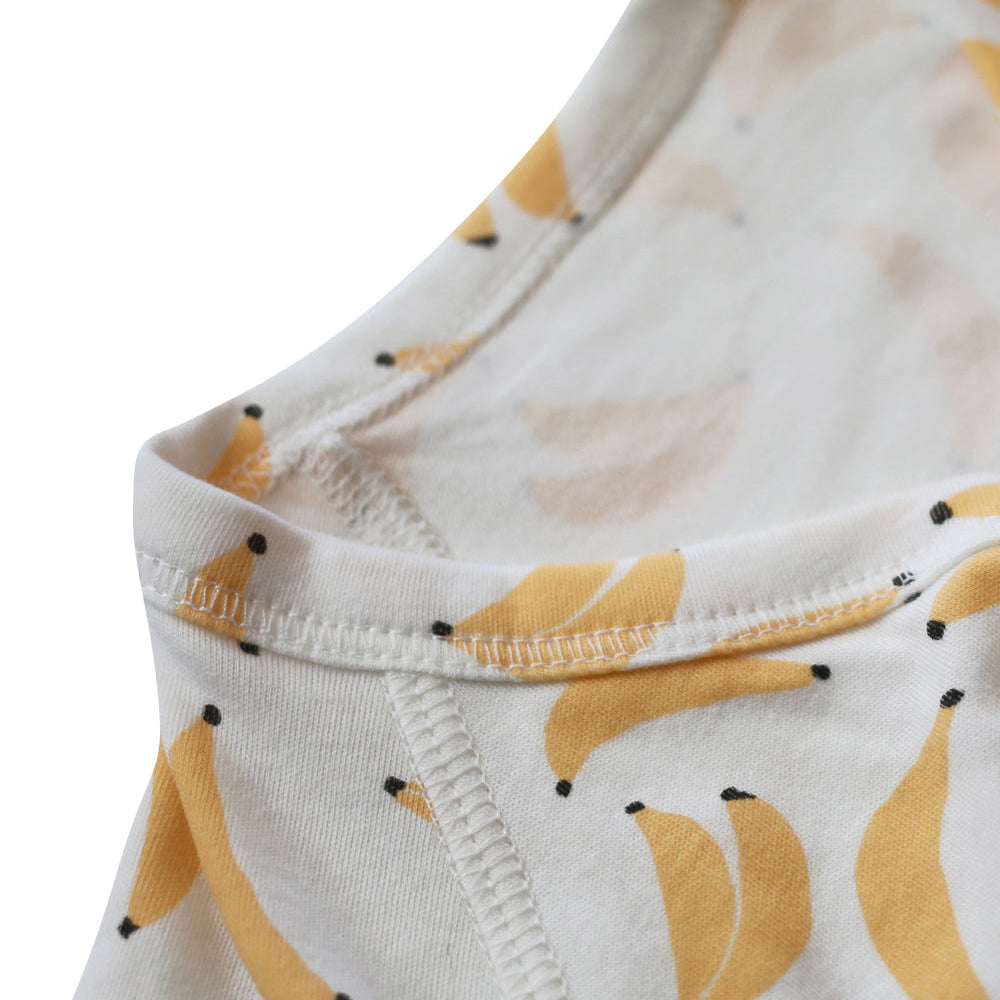 Organic Cotton Kimono Onesie - Banana Print