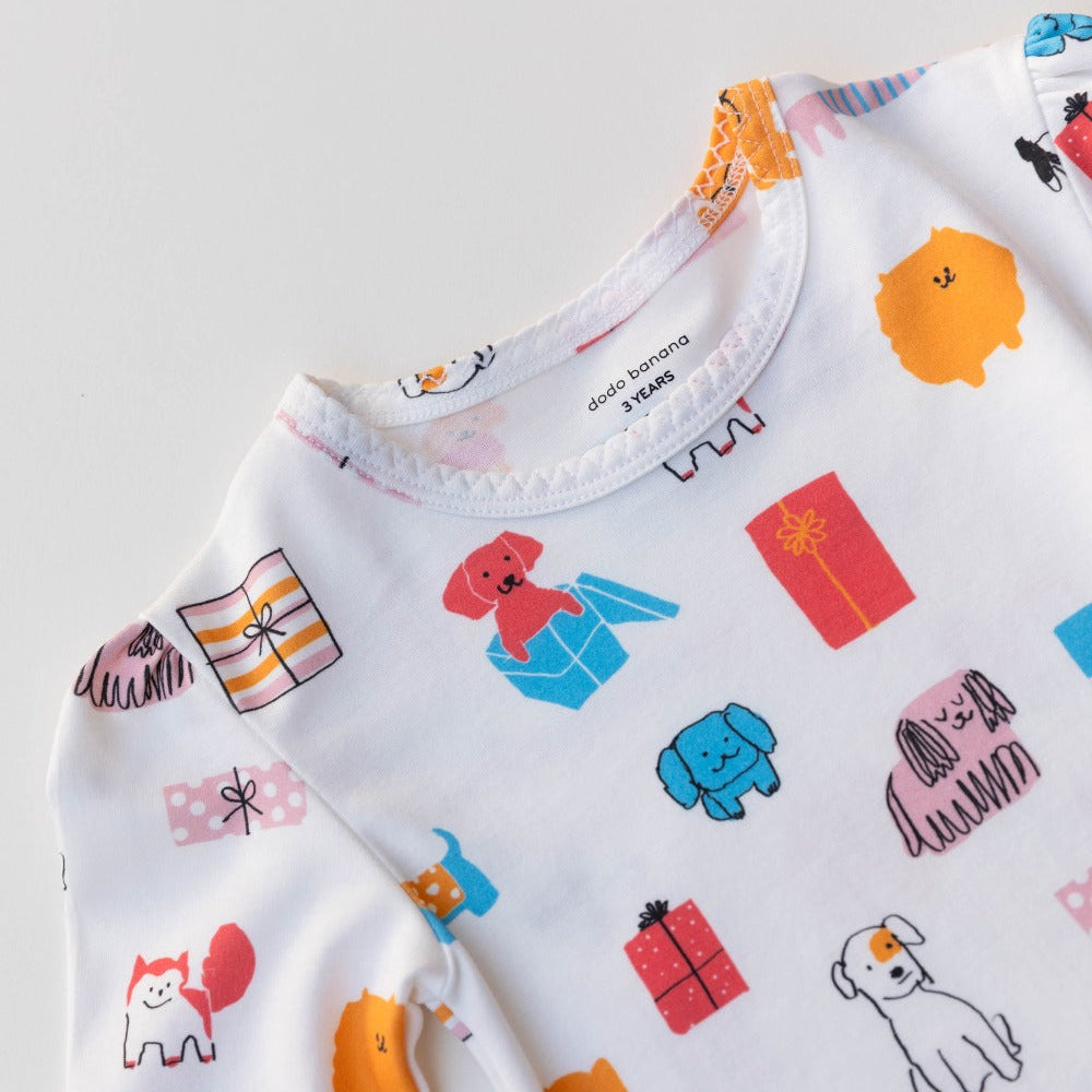 Organic Cotton Nightgown - Puppy Party