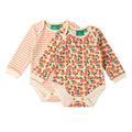 Organic Cotton Bodysuit 2 Pack - Pink, Petals