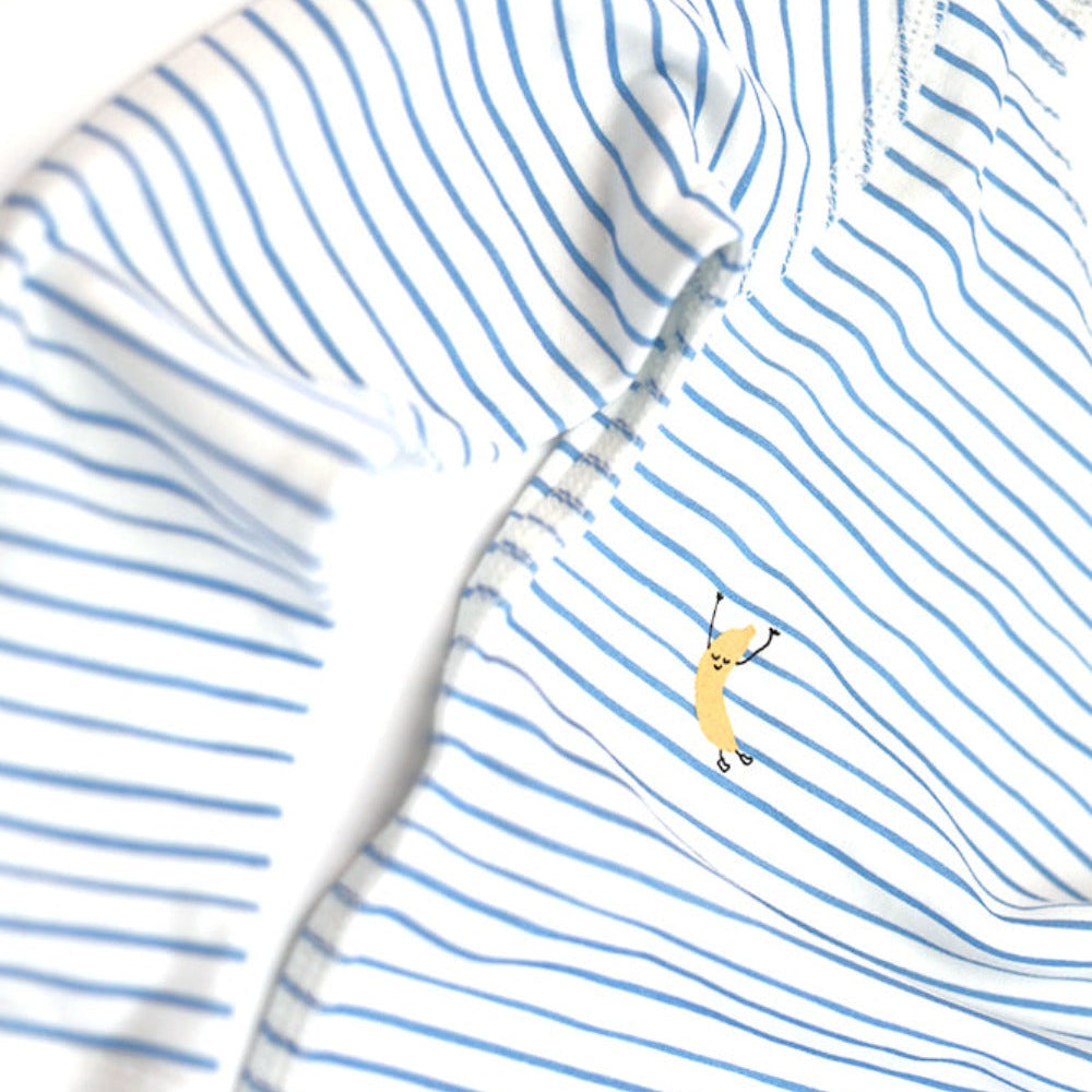Organic Cotton Pajama Set - Blue Stripe