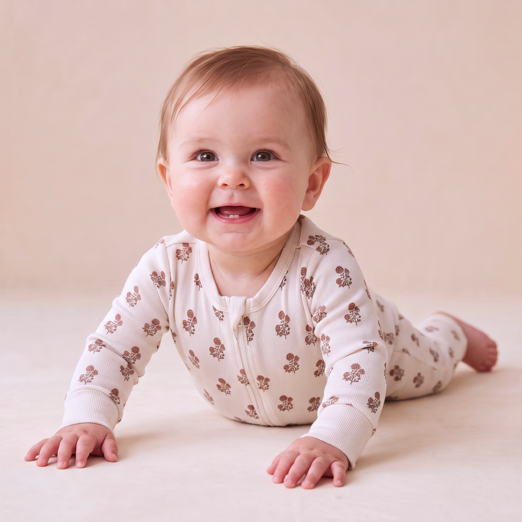 Organic Cotton 2-Way Zip Romper - Loom